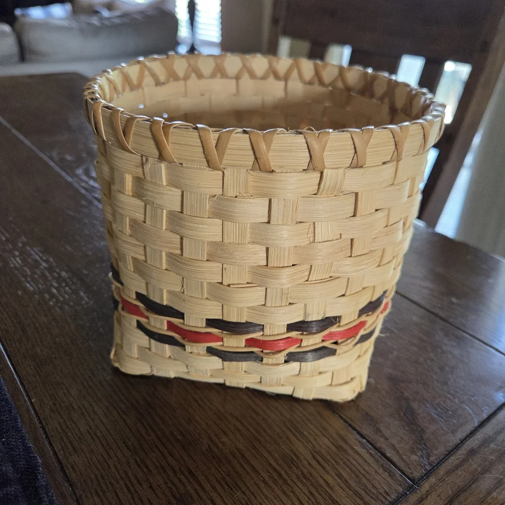 Very Nice Signed Woven Basket